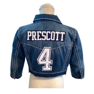 One of a Kind Handmade Dallas Cowboys  Women's Denim Jacket  Size M